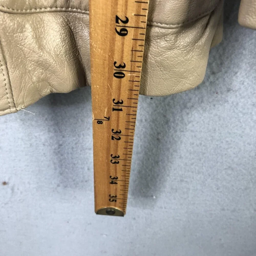 Continental Blazer Mens 44 Beige Leather Western Sport Coat Two Button USA